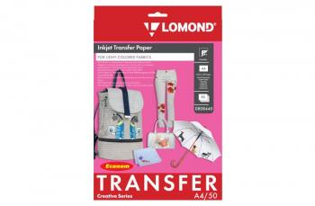 Термотрансферная бумага LOMOND Transfer Paper for bright cloth ECONOM A4, 140г/м2 50 листов Термотрансферная бумага LOMOND Transfer Paper for bright cloth ECONOM A4, 140г/м2 50 листов